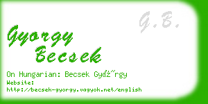 gyorgy becsek business card